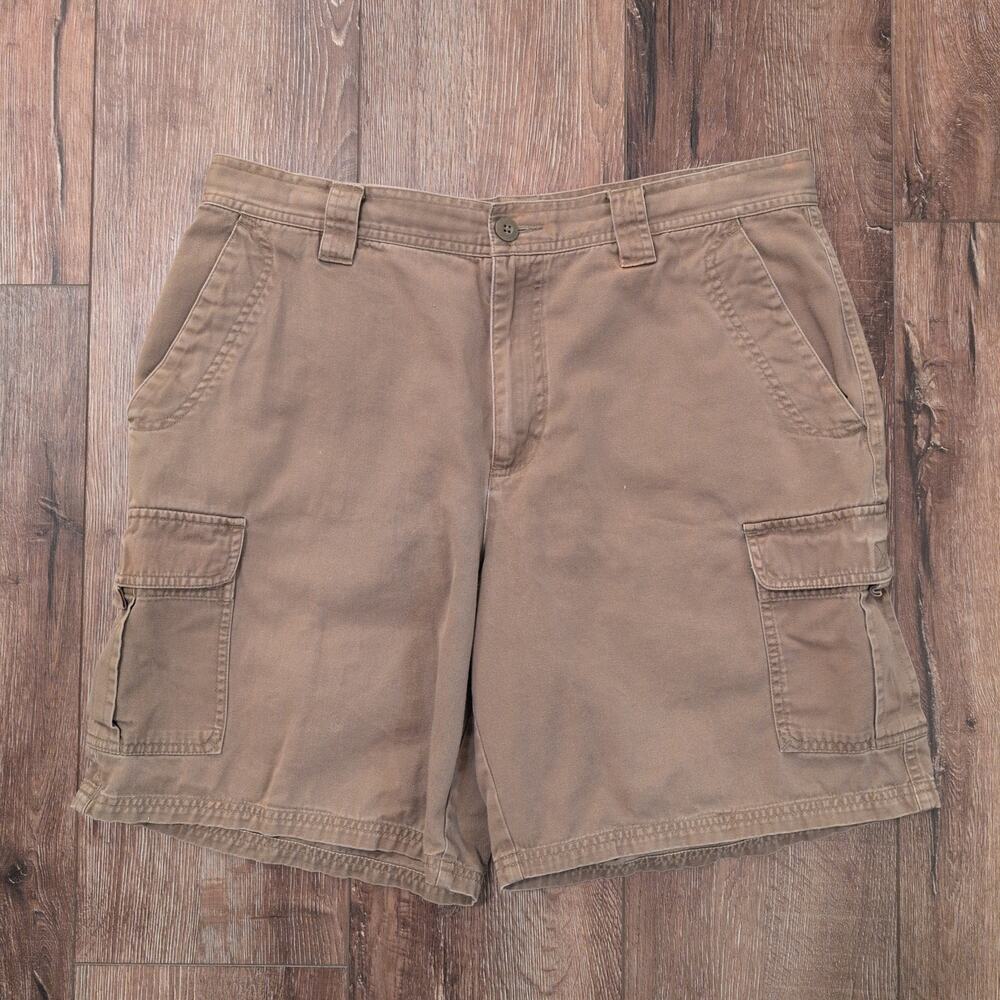 VTG Columbia‎ Men's XL 36x8 Cargo Shorts Hiking Camping Utility Trail Brown Y2K
